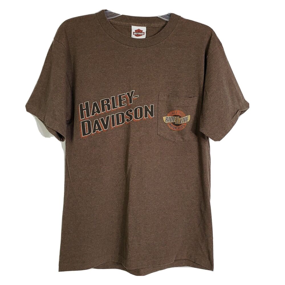 Harley Davidson TShirt Medium Ride to Live Pensacola Pocket Short Sleeve Graphic